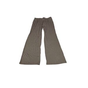 Nuuds Womens Wide Leg Lounge Pants brown Drawstring Pajama Size L I01